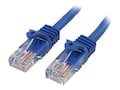 StarTech.com CAT5e Snagless UTP Ethernet Patch Cable, Blue, 1ft, RJ45PATCH1, 13376971, Cables