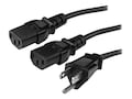 StarTech.com NEMA 5-15P to C13 18AWG Computer Power Y Cable, 10ft, PXT101Y10, 32388353, Power Cords StarTech.com NEMA 5-15P to C13 18AWG Computer Power Y Cable, 10ft, PXT101Y10, 32388353, Power Cords