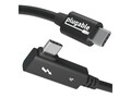 Plugable Thunderbolt 4 Cable with Right Angle Connection, 2.6ft, TBT4-240W-80CMR, 41785493, Cables Plugable Thunderbolt 4 Cable with Right Angle Connection, 2.6ft, TBT4-240W-80CMR, 41785493, Cables