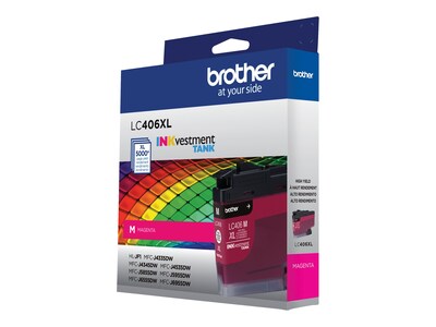 Brother Magenta INKvestment Tank LC406XL High Yield Original Ink Cartridge , LC406XLMS, 41344026, Ink Cartridges & Ink Refill Kits - OEM