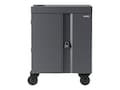 Bretford Manufacturing CUBE Charging Cart AC for up to 16 devices w Back Panel, TVC16PAC-CK, 33650499, Computer Carts