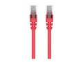 Belkin CAT6 RJ-45 M M UTP 24AWG Snagless Molded Ethernet Patch Cable, Red, 3ft, A3L980-03-RED-S, 415495, Cables