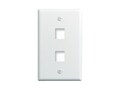 On-Q 1G WALL PLATE 2-PORT WH M10, WP3402WH                      , 41932891, Rack Mount Accessories