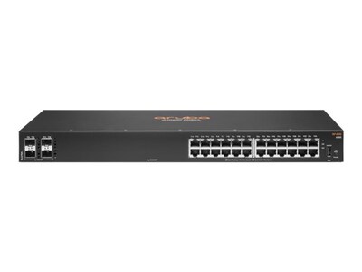 HPE Aruba 6100 24G 4SFP+ 1U RM Managed Switch ARM A9 1.016GHz 4GB RAM 16GB Flash 24xGbE 4x10GbE SFP+, JL678A#ABA, 41210862, Network Switches