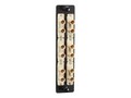 Black Box High-Density Adapter Panel, Bronze Sleeves, (6) ST Duplex Pairs, Beige, JPM460B, 17409144, Patch Panels