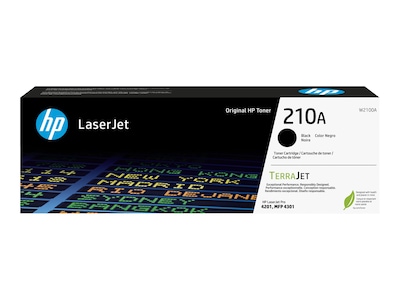 HP 210A (W2100A) Black Original LaserJet Toner Cartridge , W2100A, 41611499, Toner and Imaging Components - OEM