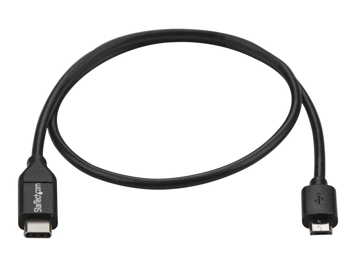 StarTech.com USB 2.0 Type C to USB Micro-B M M Cable, Black, (USB2CUB50CM)