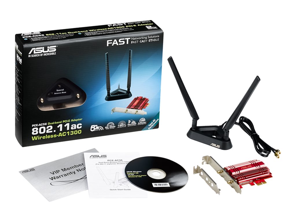 Asus 802.11ac Dual-band Wireless-AC1300 Adapter (PCE-AC56)