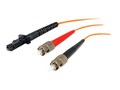 StarTech.com Fiber Optic Cable MTRJ-ST 62.5 125um Duplex Multimode 1 Meter, FIBMTST1, 444336, Cables