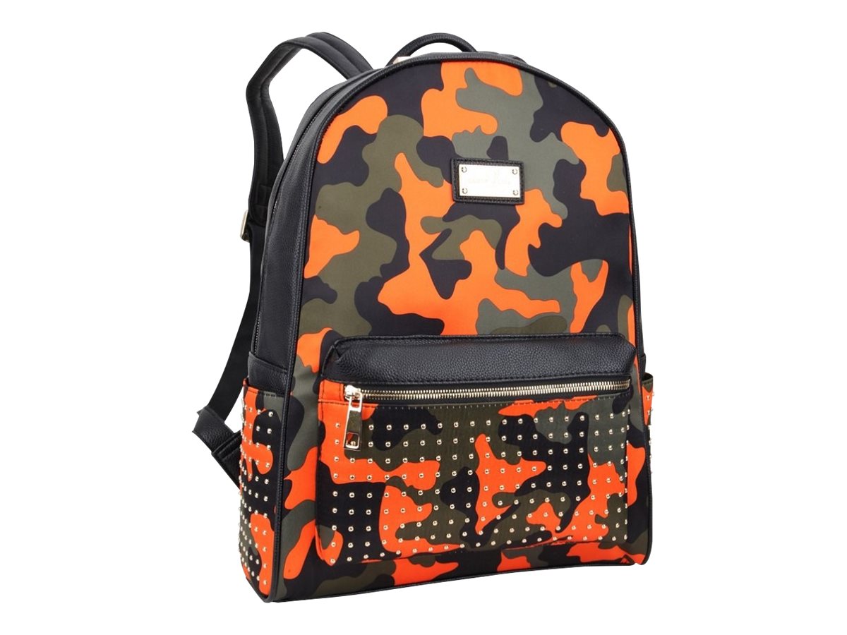 orange camo mini backpack