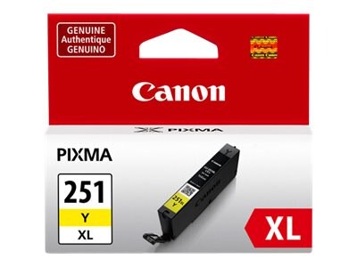 Canon Yellow CLI-251Y XL Ink Tank, 6451B001, 15187197, Ink Cartridges & Ink Refill Kits - OEM