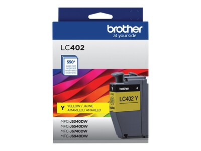 Brother Yellow LC402 Ink Cartridge , LC402YS, 41530450, Ink Cartridges & Ink Refill Kits - OEM