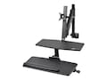 Tripp Lite WorkWise Sit Stand Desktop Workstation Adjustable Standing Desk w  Clamp, Single Monitor, Swing Arm, WWSS1327CP, 32402557, Furniture - Miscellaneous