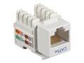 Black Box Connect CAT5e RJ-45 Keystone Jack, White, CAT5EJ-WH, 32990678, Premise Wiring Equipment