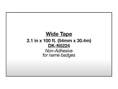 Brother 2.1 x 100' Non-Adhesive Continuous Paper Tape, DKN5224, 13177323, Paper, Labels & Other Print Media