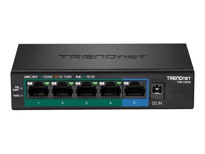 TRENDnet 5-port Gigabit PoE SWCH , TPE-TG52, 41369470, Network Switches