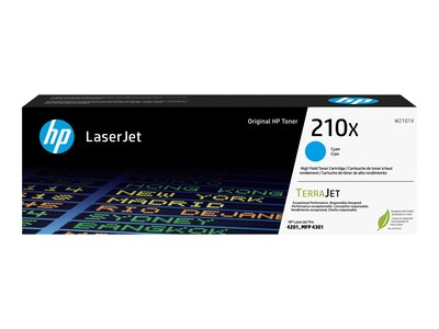 HP 210X (W2101X) Cyan Original LaserJet Toner Cartridge , W2101X, 41611502, Toner and Imaging Components - OEM