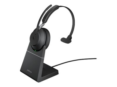 Jabra Evolve2 65 Link 380c MS Mono Headset w Desk Stand - Black