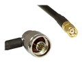AccelTex 240 Series Right Angle N-Style Plug to RPSMA Plug 5' Cable Assembly, ATS-240-RANP-RPSMAP-5ft, 41315484, Cables