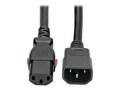 Tripp Lite Heavy-Duty PDU Power Cord, Locking C13 to C14 - 15A, 250V, 14 AWG, 6 ft., Black, P005-L06, 36206246, Power Cords