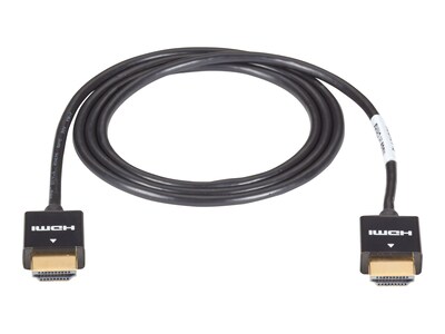 Black Box Slimline High-Speed HDMI M M Cable, Black, 1m, VCS-HDMI-001M, 32995583, Cables