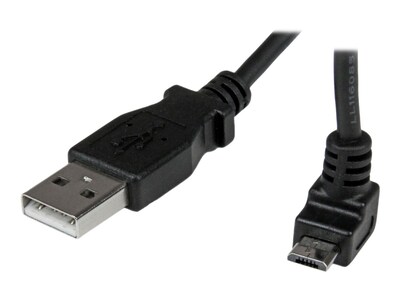 StarTech.com Micro USB Cable - A to Up Angle Micro B, 1m, USBAUB1MU, 16100541, Cables