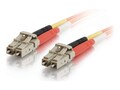 C2G Fiber Optic Patch Cable, LC-LC, 50 125, Duplex Multimode, Orange, 3m, 33029, 6516121, Cables