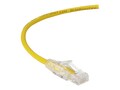 Black Box CAT6 28AWG 250MHz UTP Slim-Net Patch Cable, Yellow, 5ft , C6APC28-YL-05, 34614182, Cables
