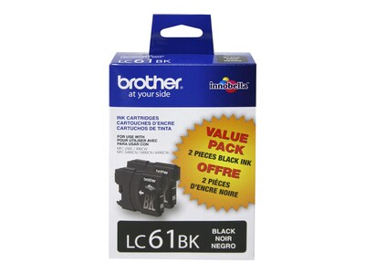 Brother Black LC61 Ink Cartridges for MFC-6490CW (2-pack), LC612PKS, 8688882, Ink Cartridges & Ink Refill Kits - OEM