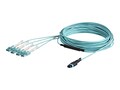 StarTech.com MPO MTP to LC OM3 Multimode Breakout Fiber Optic Patch Cable, 10m, MPO8LCPL10M, 35715276, Cables