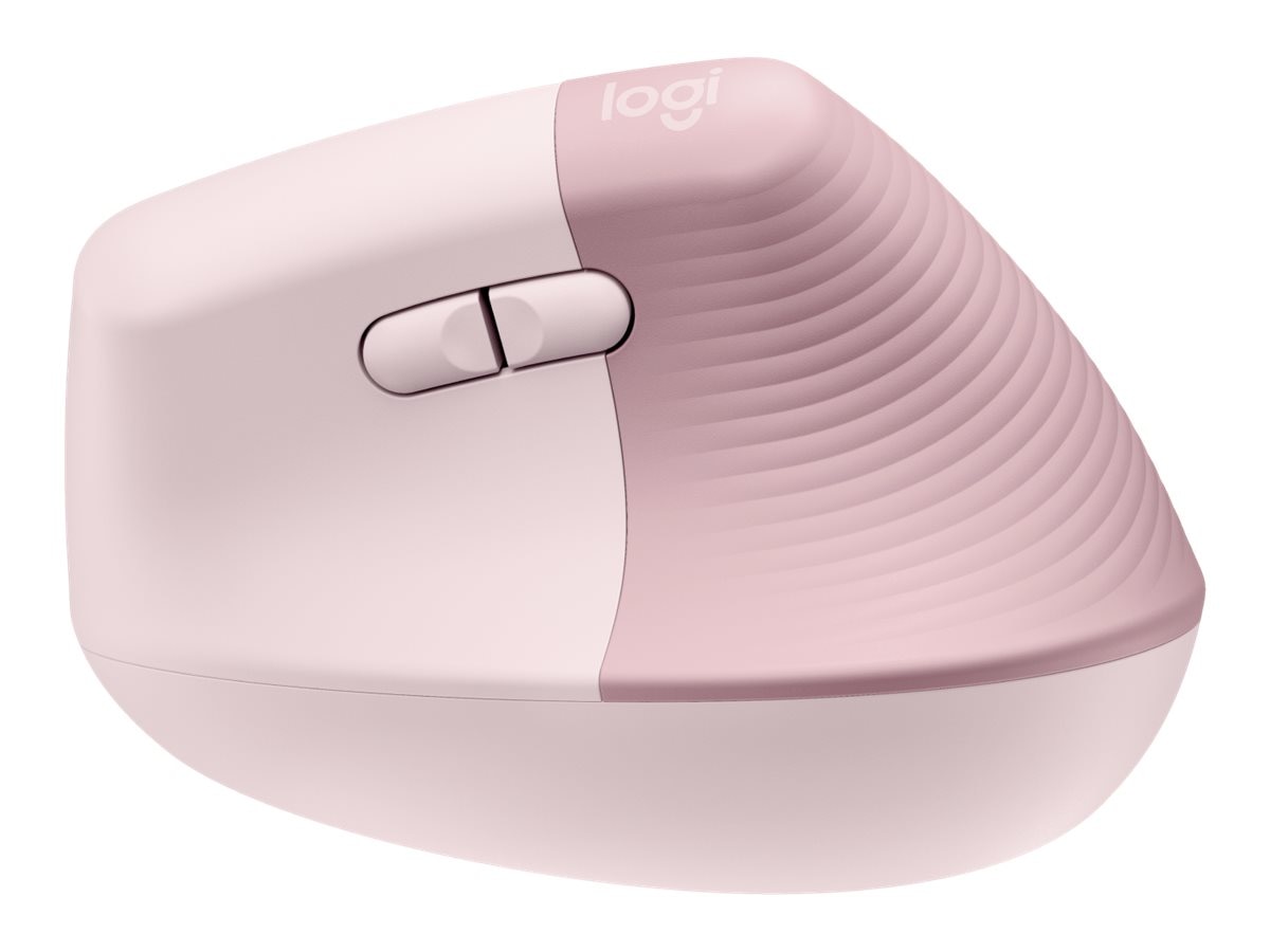 Logitech Lift Vertical Wireless Ergonomic Mouse with 4 Customizable  Buttons, Rose