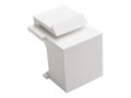 Tripp Lite Snap-In Blank Keystone Jack Insert, White, 10-Pack, N040-010-WH, 31454646, Premise Wiring Equipment