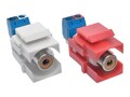 Tripp Lite RCA Female Audio to Screw Terminal Keystone Jack Kit, Red White, A050-000-ST-KJ, 33093776, Premise Wiring Equipment