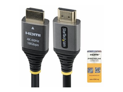 StarTech.com 4K 60Hz 18Gbps Premium Certified High Speed HDMI Cable, 5ft, HDMMV5F , 42126984, Cables StarTech.com 4K 60Hz 18Gbps Premium Certified High Speed HDMI Cable, 5ft, HDMMV5F , 42126984, Cables
