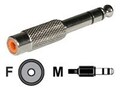 C2G 6.3mm Stereo (M) to RCA (F) Adapter, 40640, 7739422, Adapters & Port Converters