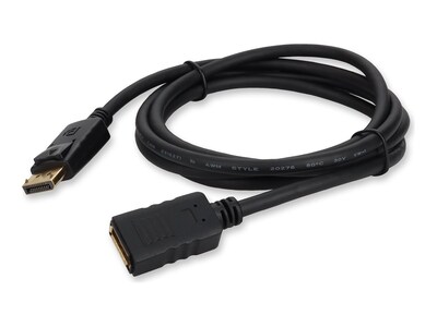 AddOn DisplayPort 1.2 M F Cable, Black, 6ft , DISPLAYPORTMF6F, 36207361, Cables AddOn DisplayPort 1.2 M F Cable, Black, 6ft , DISPLAYPORTMF6F, 36207361, Cables