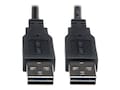 Tripp Lite Universal Reversible USB 2.0 A-Male to A-Male Cable, 10ft, UR020-010, 16130969, Cables Tripp Lite Universal Reversible USB 2.0 A-Male to A-Male Cable, 10ft, UR020-010, 16130969, Cables