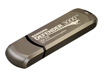 Kanguru™ 32GB Defender 3000 Secure FIPS 140-2 Certified USB 3.0 Flash Drive, KDF3000-32G, 24870692, Flash Drives