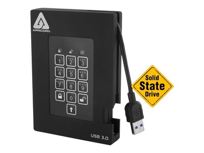 Apricorn Aegis Fortress - FIPS validated, 512GB SSD USB 3.0, A25-3PL256-S512F, 41153599, Solid State Drives - External