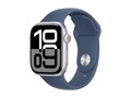 Apple Watch Series 10 GPS + Cellular 42mm Silver Aluminum Case with Denim Sport Band - S M, MWX33LW/A                     , 41838566, Wearable Technology - Apple Watch Series 6-7