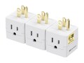 Cable Matters 3-PACK 3-OUTLET GROUNDED CUBE, 400011-WHTX3                  , 41944725, Surge Suppressors