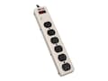 Tripp Lite Commercial-Grade Surge Suppressor Illuminated Switch, Diagnostic LEDs, 450 Joules (6) Outlets, PM6NS, 11008403, Surge Suppressors