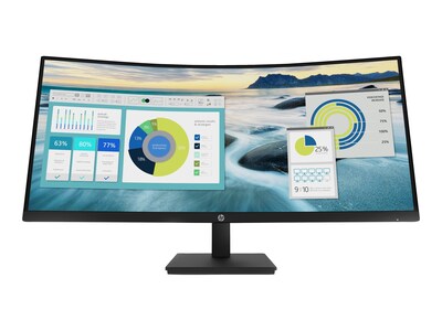 HP 34 P34hc G4 WQHD LED-LCD Curved Monitor, 21Y56AA#ABA, 41222889, Monitors