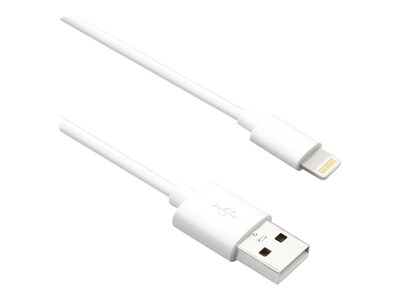Axiom LGHT to USB A M M Adapter Cable, 6ft., White, LGMUSBAMW06-AX, 34924068, Cables Axiom LGHT to USB A M M Adapter Cable, 6ft., White, LGMUSBAMW06-AX, 34924068, Cables