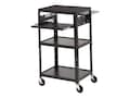 Bretford Manufacturing Adjustable AC Cabinet Cart with 2 Pullout Shelves, 5in Wheels, Powered, A2642DNS-E5, 12737341, Furniture - Miscellaneous