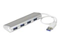 StarTech.com 4 Port Portable USB 3.0 Travel Hub with Built-in Cable, ST43004UA, 30896160, USB & Firewire Hubs StarTech.com 4 Port Portable USB 3.0 Travel Hub with Built-in Cable, ST43004UA, 30896160, USB & Firewire Hubs