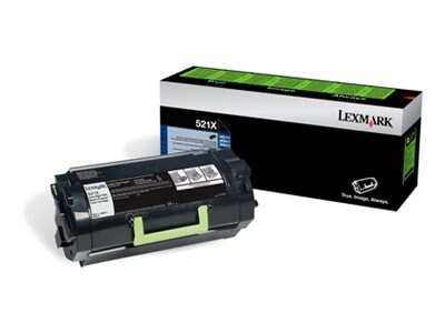 Lexmark Black 521X Extra High Yield Return Program Toner Cartridge, 52D1X00, 14909258, Toner and Imaging Components - OEM