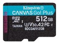 Kingston 512GB Canvas Go Plus Gen4 s A2 U3 V30 microSDXC Card, SDCG4/512GBSP , 41967630, Memory - Flash Kingston 512GB Canvas Go Plus Gen4 s A2 U3 V30 microSDXC Card, SDCG4/512GBSP , 41967630, Memory - Flash