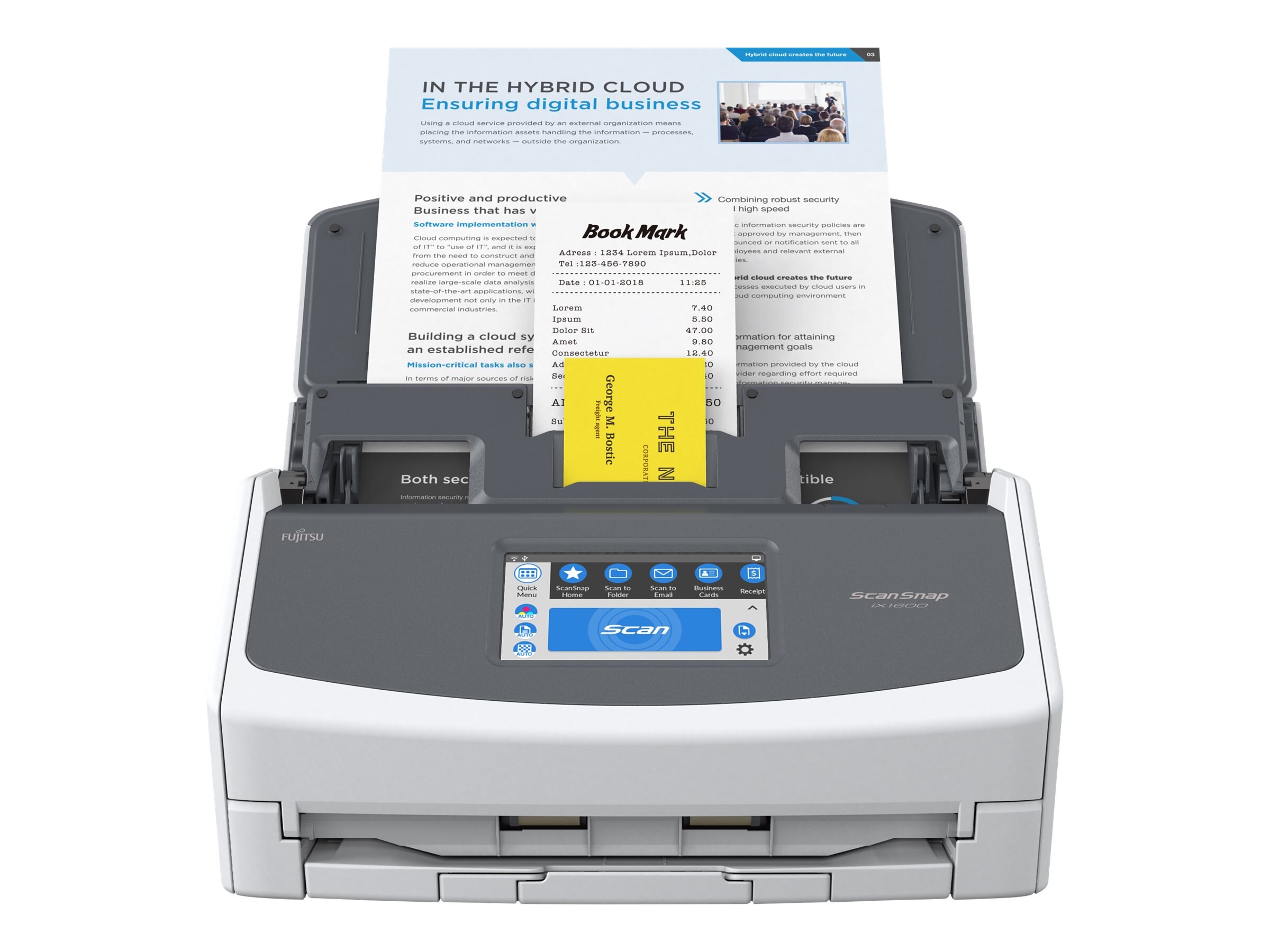 Buy Fujitsu ScanSnap iX1600 Document Scanner, White at Connection