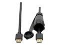 Tripp Lite High-Speed HDMI M M 4K Cable with Hooded IP67 Connector, Black, 3ft, P569-003-IND, 36672001, Cables